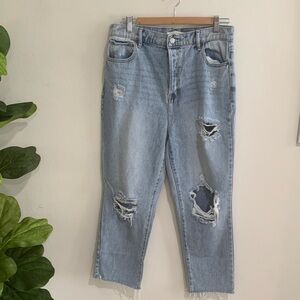 PacSun High Rise Distressed Light Blue Jeans